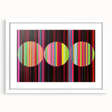 Abstract geometric frame in a white mat, showcasing a modern design with sharp lines and angles, perfect for contemporary home decor. Ideal for galleries or stylish interiors.