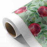 Art deco poster of colorful fruits in vibrant hues on rolled canvas, suitable for nursery wall art or dining room decor.