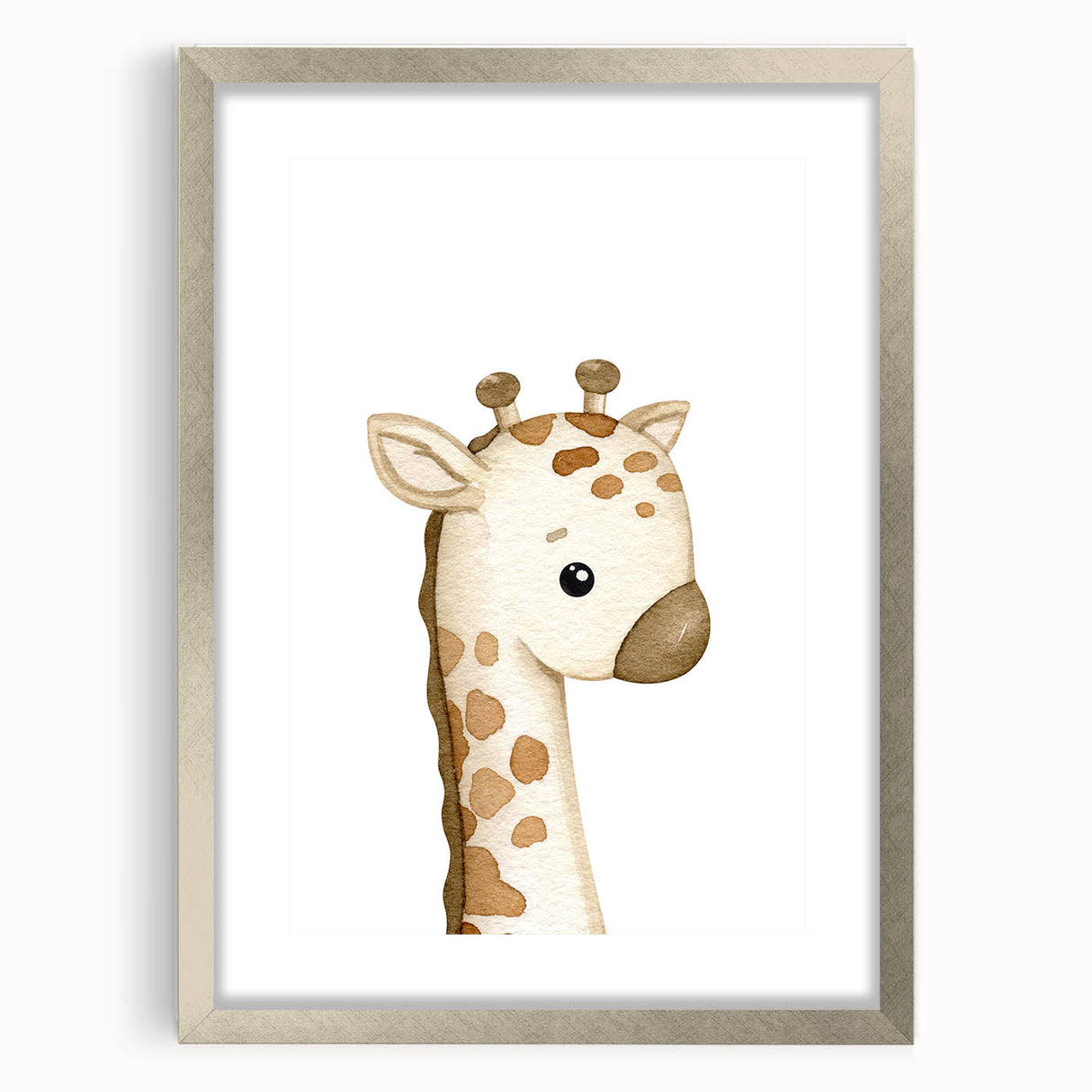 Rolled Paper Art Prints for Kids – Cute Giraffe Watercolor