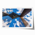 Landscape bridge artwork printed on high-quality canvas, showcasing vibrant colors and intricate details, rolled for easy shipping and display. Ideal for modern home decor enthusiasts looking to enhance their space with unique wall art.
