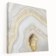 Close-up nature elements on a large stretched canvas with vivid green tones, ideal for kitchen wall art.