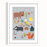 Boys Room Wall Art – Woodland Animals Kids Wall Art Prints