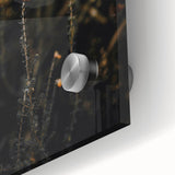Large abstract wall art depicting autumn hues on acrylic glass, ideal for dining room ambiance.