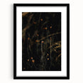 Extra large abstract art print of colorful, textured fall foliage on a black framed canvas, ideal for living room decor.