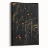 Black and white vintage landscape painting on framed canvas, ideal for bedroom wall art.