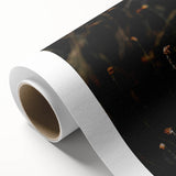 Art Deco poster featuring autumnal scene on rolled canvas, ideal for nursery wall art or dining room decor.