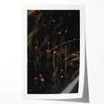Extra large rolled print featuring a floral design in autumn hues, ideal for art wall dining room or classy bathroom decor.