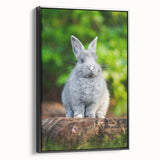 Black and white framed canvas of a vintage landscape painting, ideal for bedroom wall decor.