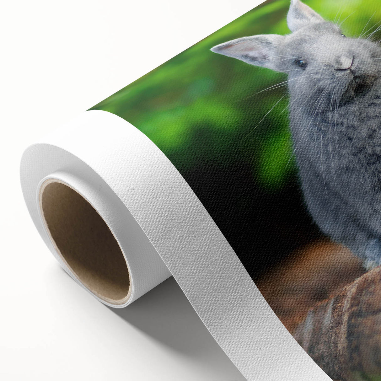Art Deco poster of spring season in pastel colors on rolled canvas, ideal for nursery wall art.