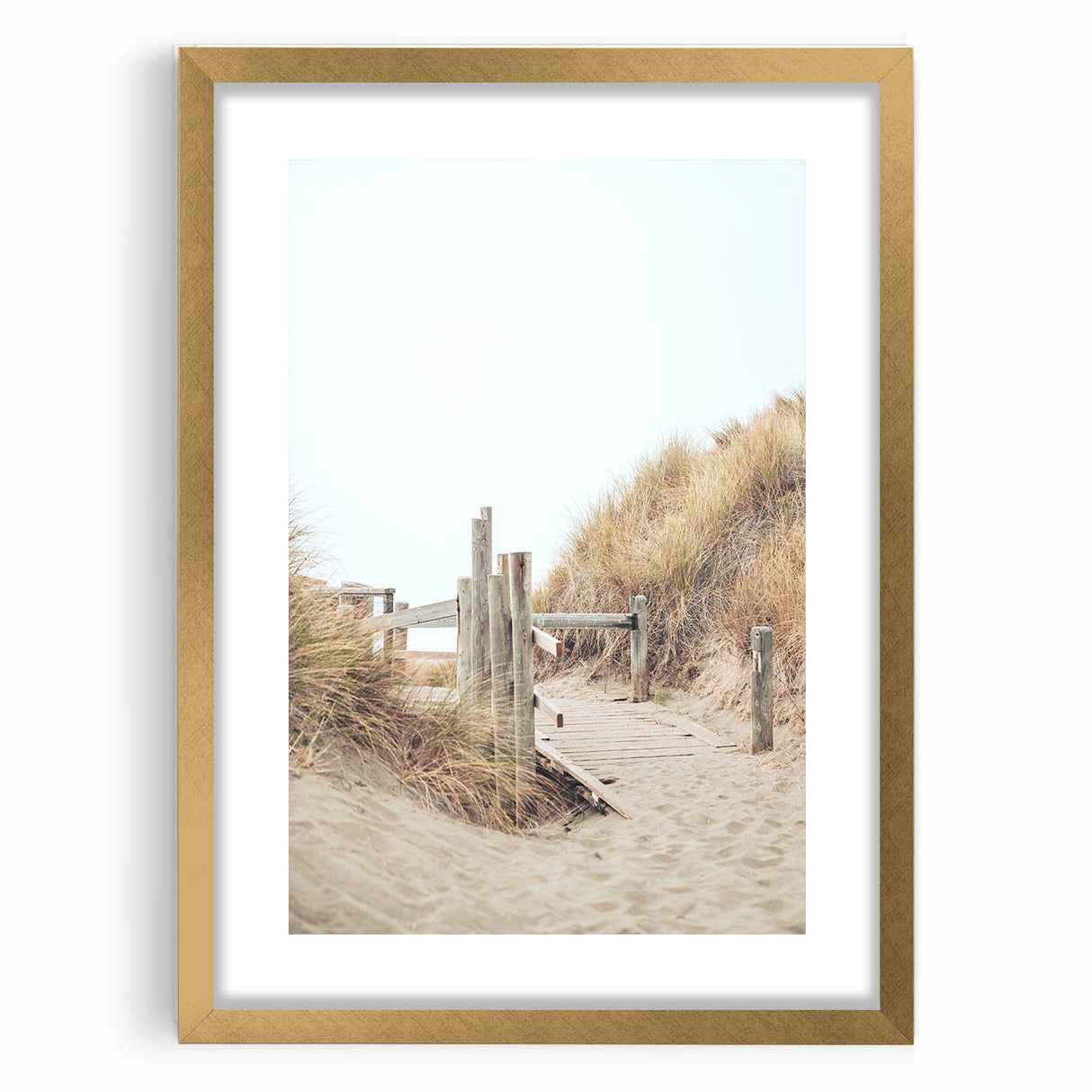 Extra large abstract art print featuring textured swirls in warm summer hues, framed in gold, ideal for living room decor.