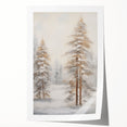 Winter-themed floral art on rolled print, featuring muted blue and white tones, ideal for art wall dining room placement.