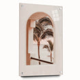 Large abstract wall art on acrylic glass with a vibrant mix of summer colors, ideal for bedroom or dining room decor.