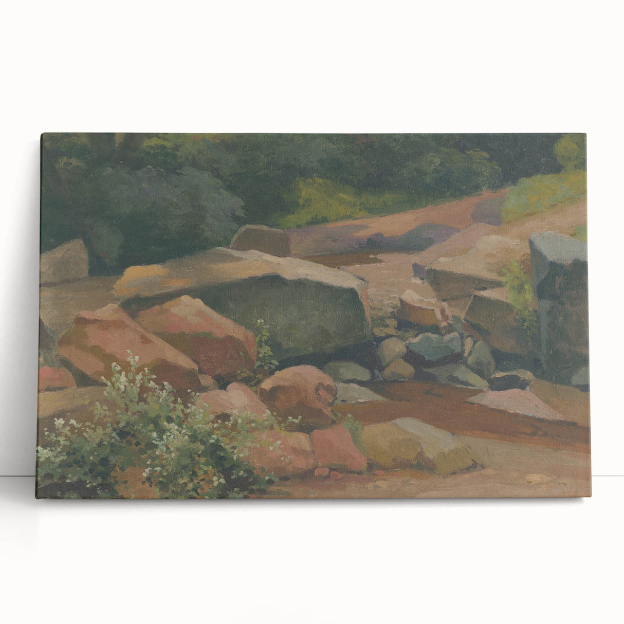Modern Wall Art – Tranquil Landscape with Rocks and Stream