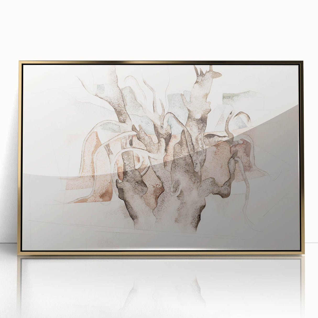 Modern Wall Art – Abstract Tree with Organic Flow
