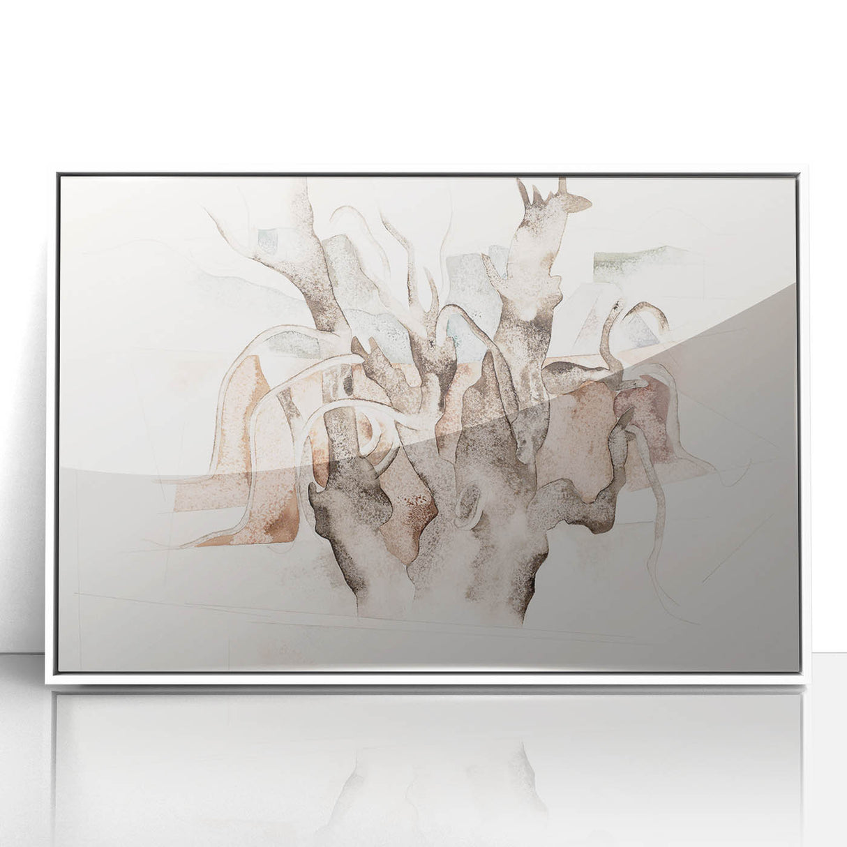 Modern Wall Art – Abstract Tree with Organic Flow