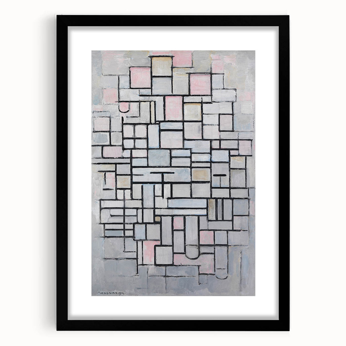 Modern Wall Art: Piet Mondrian's Composition No. IV – Abstract Geometry