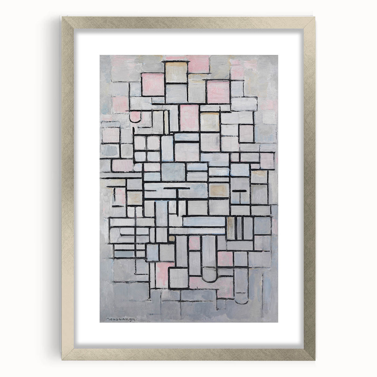 Modern Wall Art: Piet Mondrian's Composition No. IV – Abstract Geometry