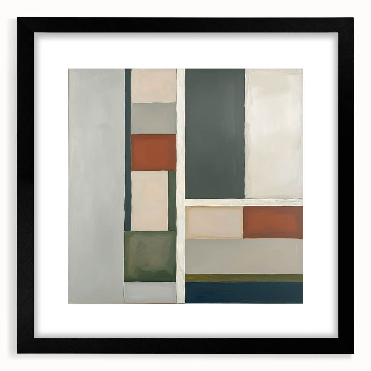 Geometric Abstract Bedroom Wall Art – Dark Gray and Silver