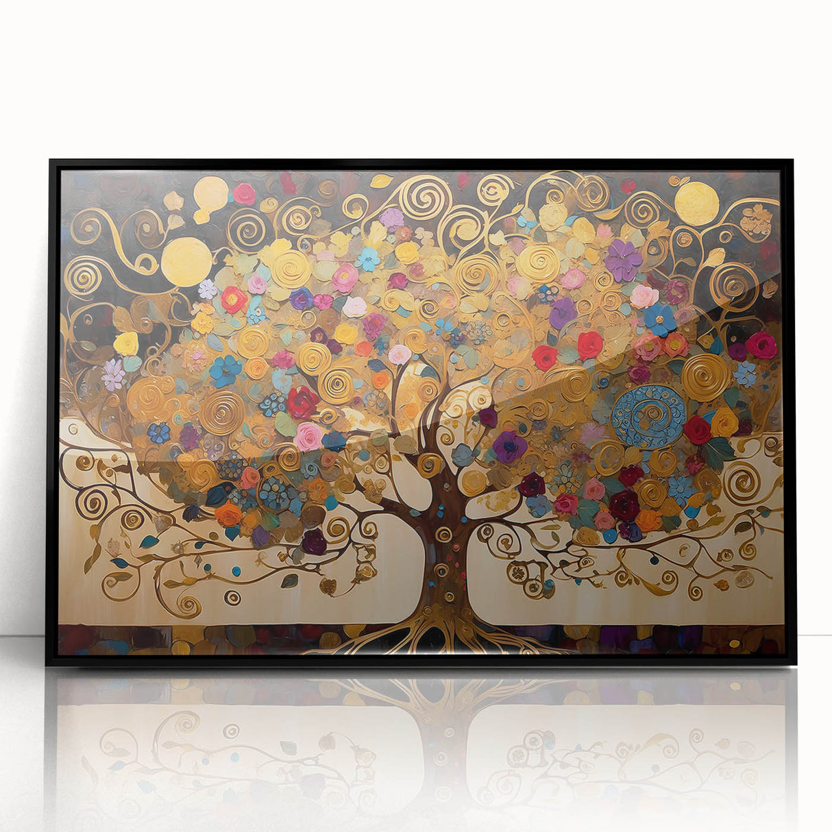Golden Tree of Life Office Wall Art – Modern Corporate Decor