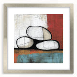 Abstract geometric silver frame with a matte finish, showcasing a modern design suitable for contemporary decor. Ideal for enhancing living spaces or offices.
