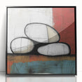 Abstract geometric framed acrylic artwork in black, showcasing intricate patterns and sleek lines, perfect for modern home decor and artistic spaces.