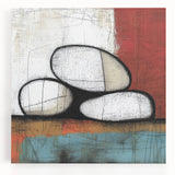 Abstract geometric art canvas print showcasing vibrant colors and intricate shapes, perfect for modern decor. Ideal for enhancing living spaces or offices.