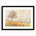 Abstract landscape wall art framed in black, showcasing vibrant colors and geometric shapes, perfect for modern home decor. Ideal for living rooms or offices.