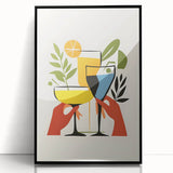 Large abstract wall art featuring swirling patterns in bold black and white, framed in acrylic.