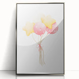 Children’s Wall Decor - Star and Heart Balloons Kids Room Art