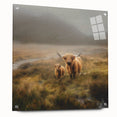 Landscape wall art depicting a serene countryside scene, framed with acrylic glass and displayed from a side view, showcasing its vibrant colors and fine details. Perfect for home decor, this piece adds a touch of nature to any room.