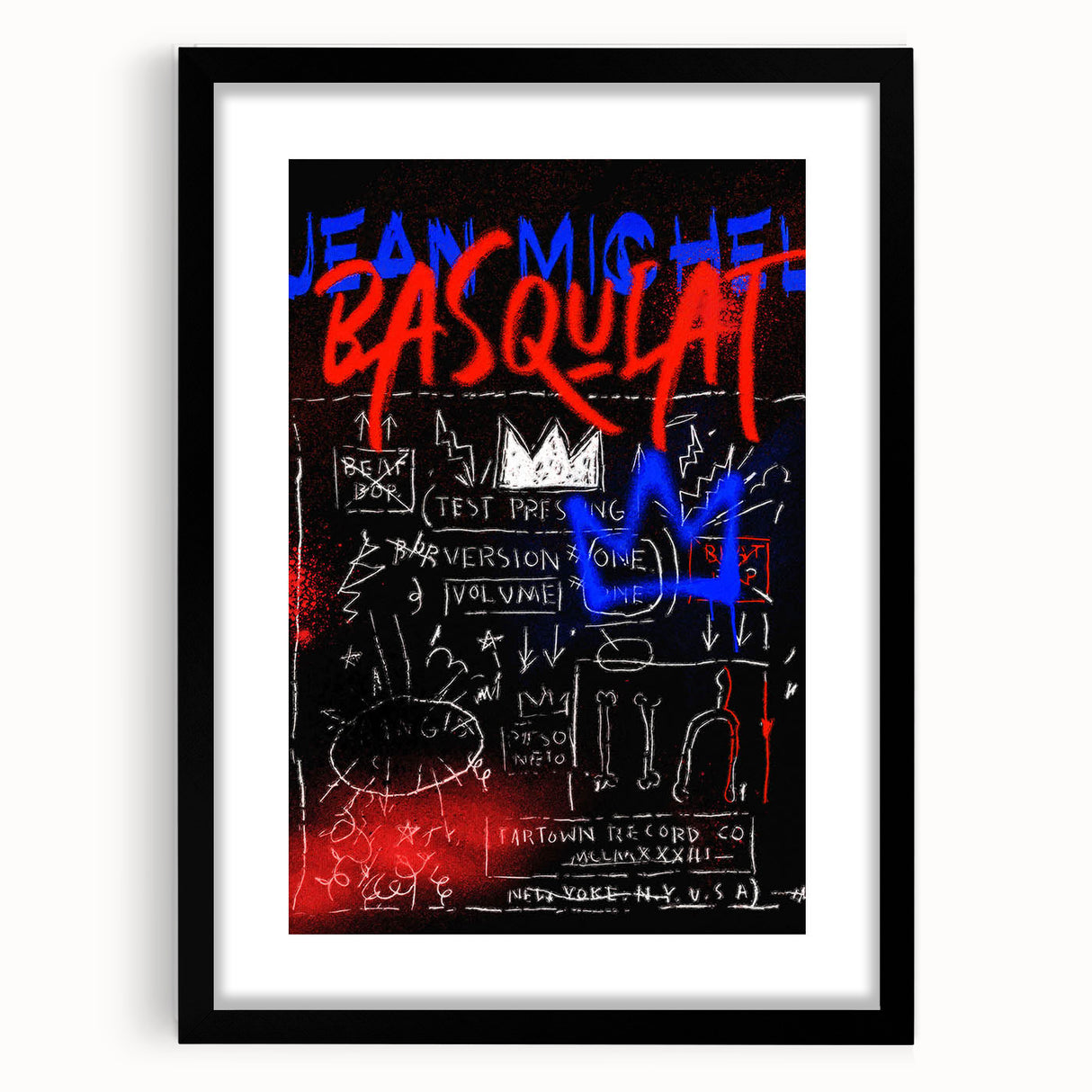 Bold Pop Art Wall Art - Modern Canvas with Red and Blue Accents