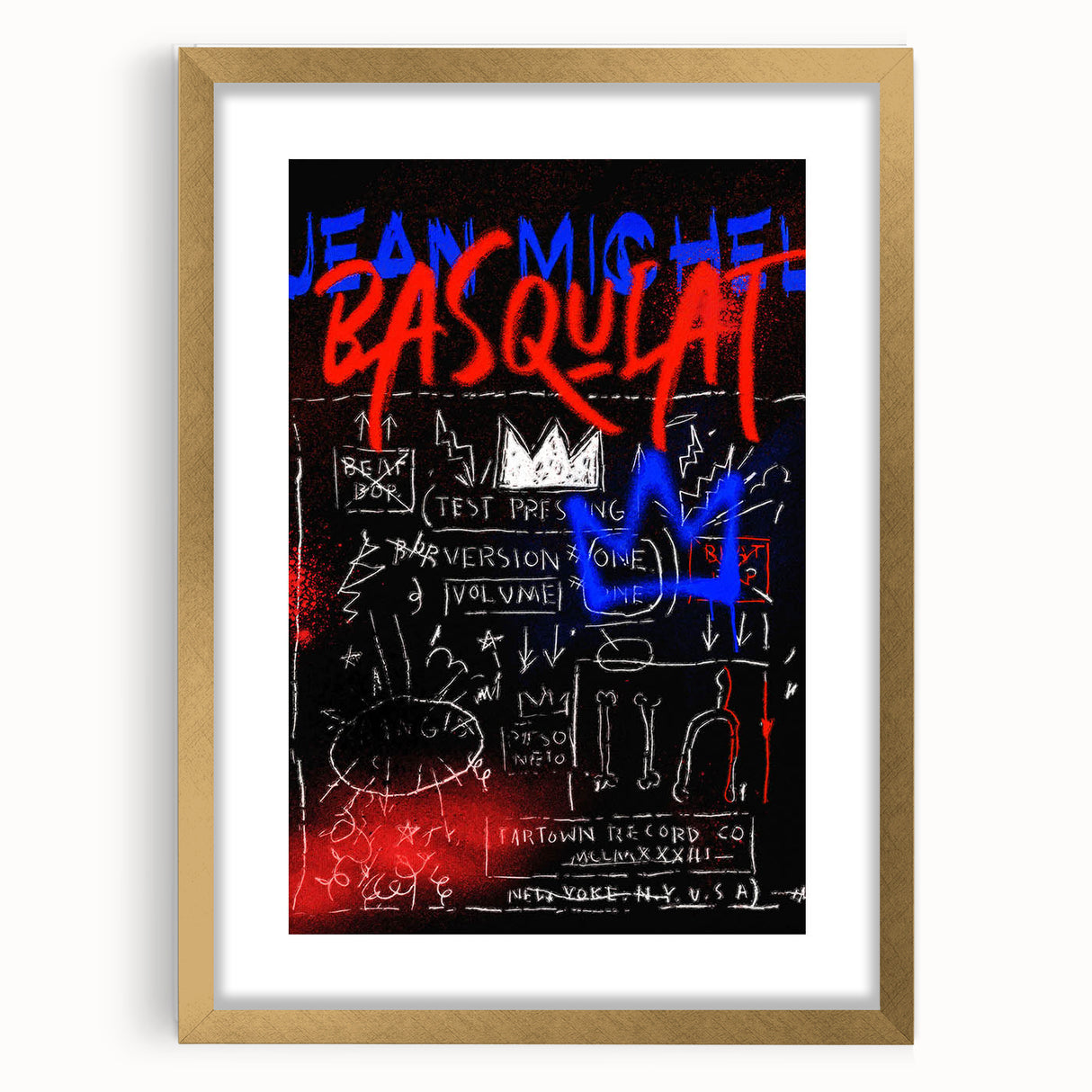 Bold Pop Art Wall Art - Modern Canvas with Red and Blue Accents