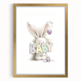 Baby Bunny Nursery Canvas Prints - Custom Baby Room Decor