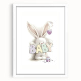 Baby Bunny Nursery Canvas Prints - Custom Baby Room Decor