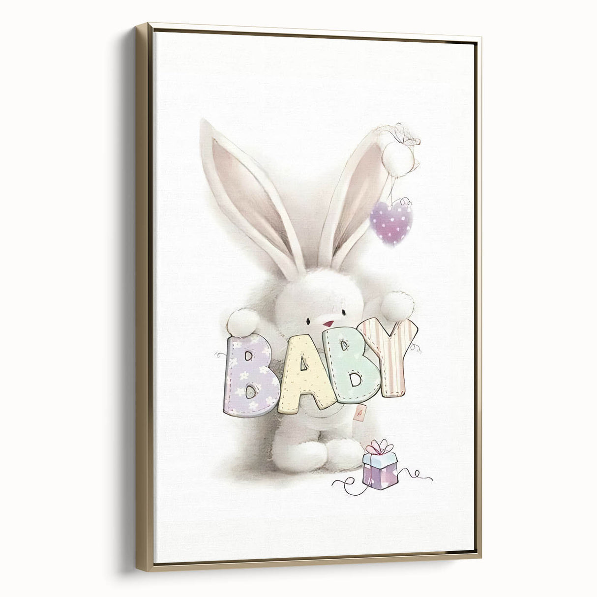 Baby Bunny Nursery Canvas Prints - Custom Baby Room Decor