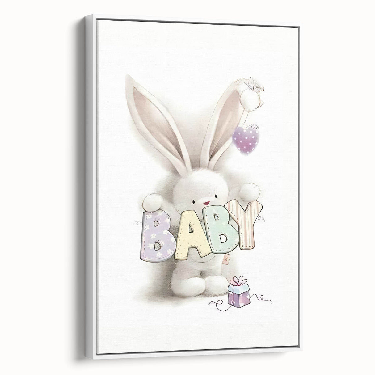 Baby Bunny Nursery Canvas Prints - Custom Baby Room Decor