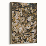 Framed canvas depicting a vintage-style landscape with muted fall colors, ideal for bedroom wall art.