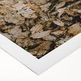 Art deco poster featuring autumnal scene in rich orange and brown tones on rolled canvas, suitable for dining room decor.