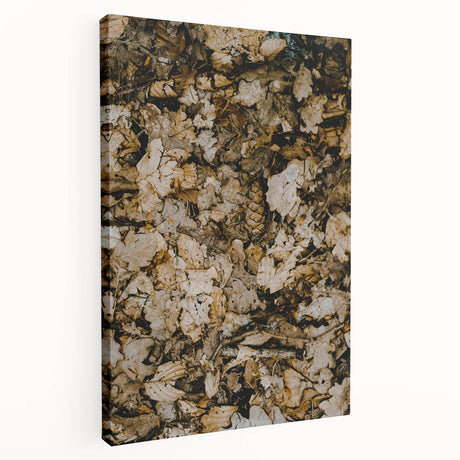 Large canvas art depicting the fall season with earthy orange and yellow tones, ideal for kitchen wall decor.