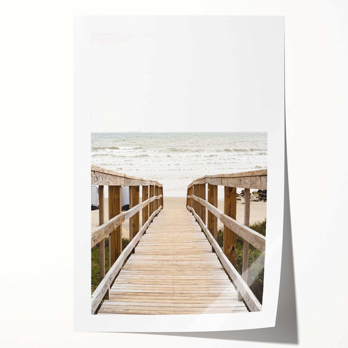 Extra large rolled print featuring summer floral art in pastel shades.