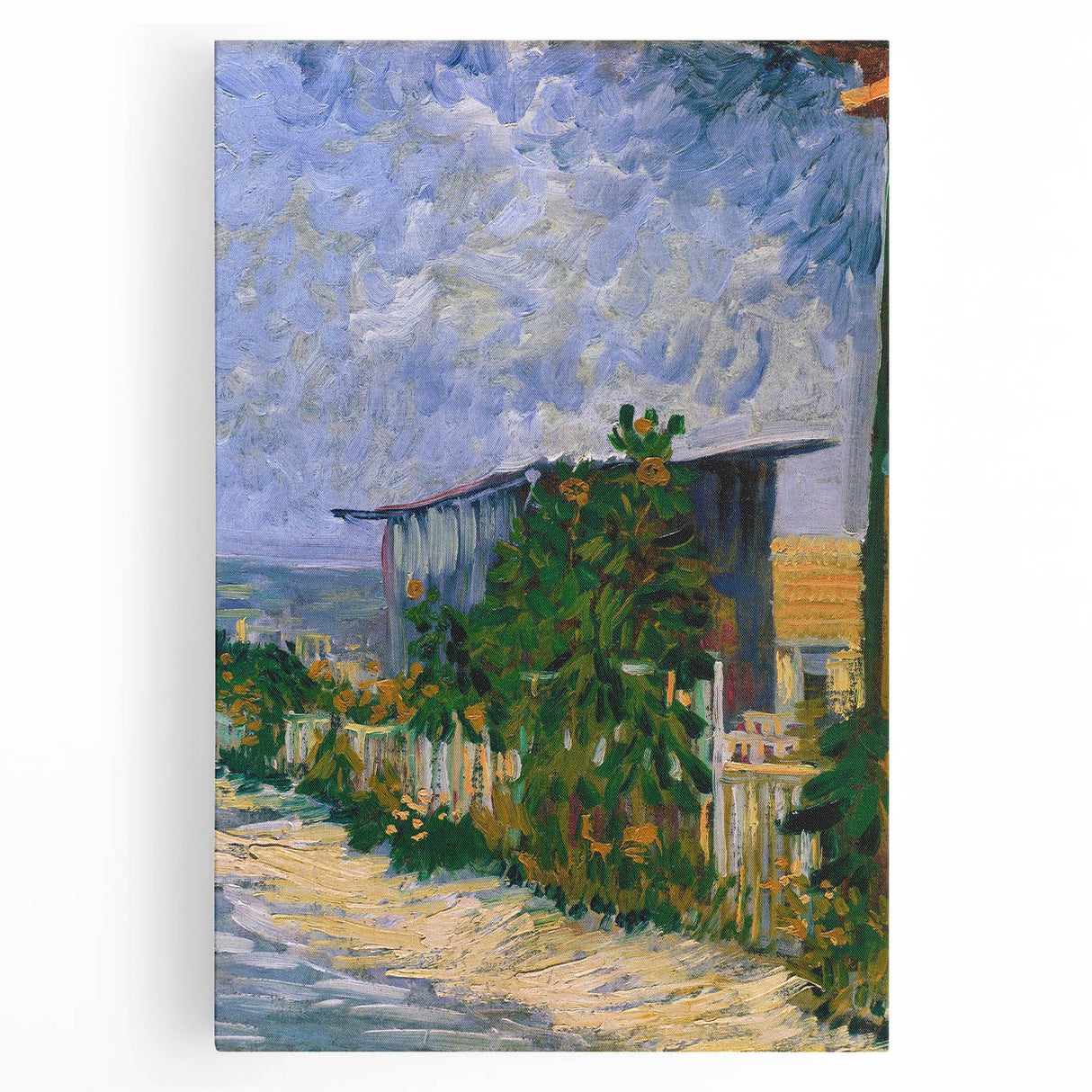 Van Gogh’s Shelter on Montmartre: Vibrant Impressionist Landscape Art