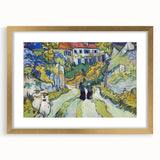Impressionist Village Scene Wall Art - Stairway at Auvers by Van Gogh