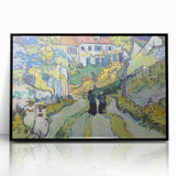 Impressionist Village Scene Wall Art - Stairway at Auvers by Van Gogh