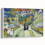 Impressionist Village Scene Wall Art - Stairway at Auvers by Van Gogh