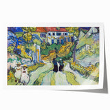 Impressionist Village Scene Wall Art - Stairway at Auvers by Van Gogh