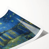 Impressionist Night Sky Wall Art - Starry Night Over Rhône by Van Gogh
