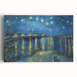 Impressionist Night Sky Wall Art - Starry Night Over Rhône by Van Gogh