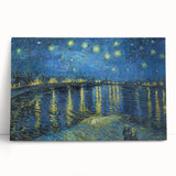 Impressionist Night Sky Wall Art - Starry Night Over Rhône by Van Gogh