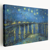 Impressionist Night Sky Wall Art - Starry Night Over Rhône by Van Gogh
