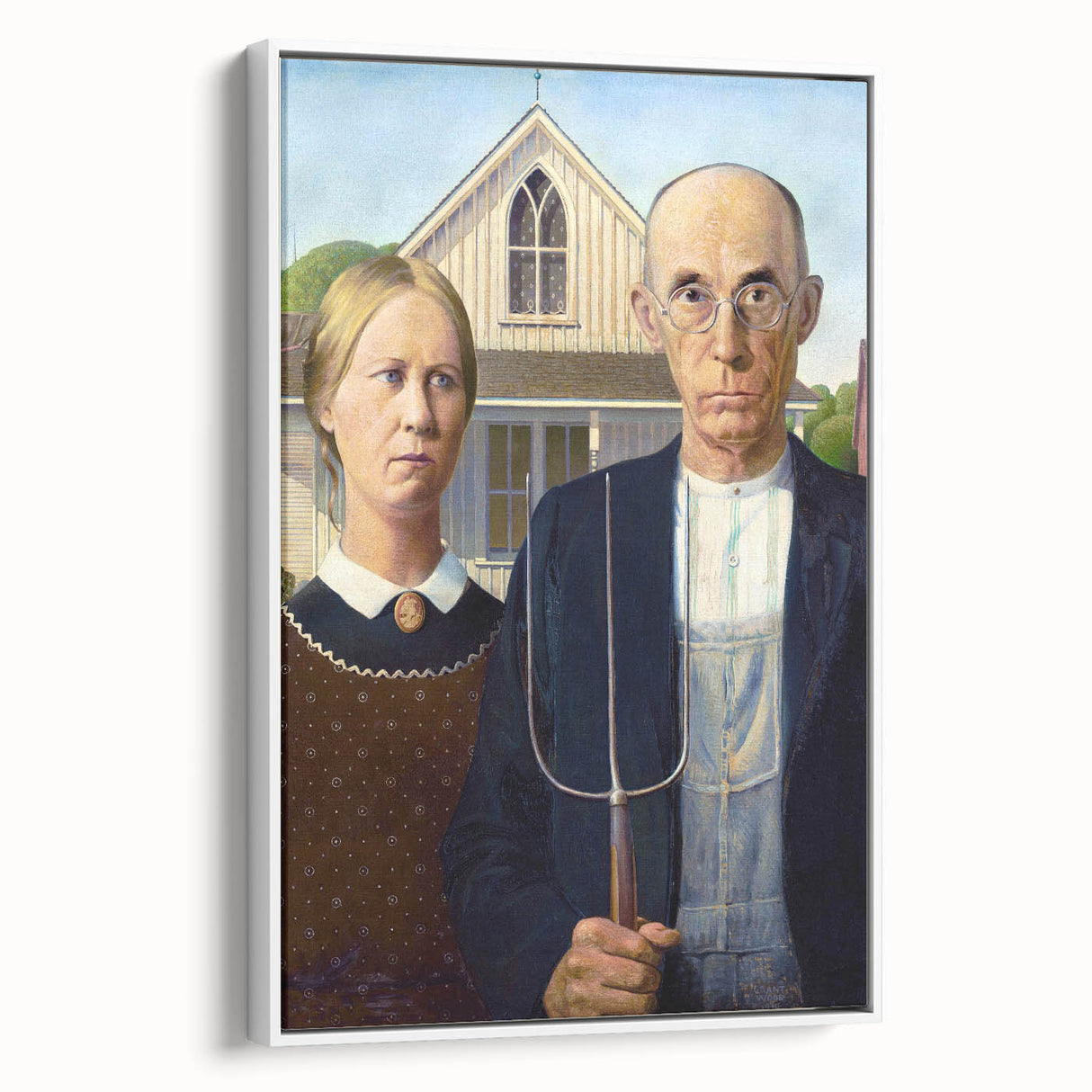 Modern Wall Art: Grant Wood's American Gothic – Iconic Rural Portrait